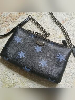 Coach Black And Blue Stars Purse